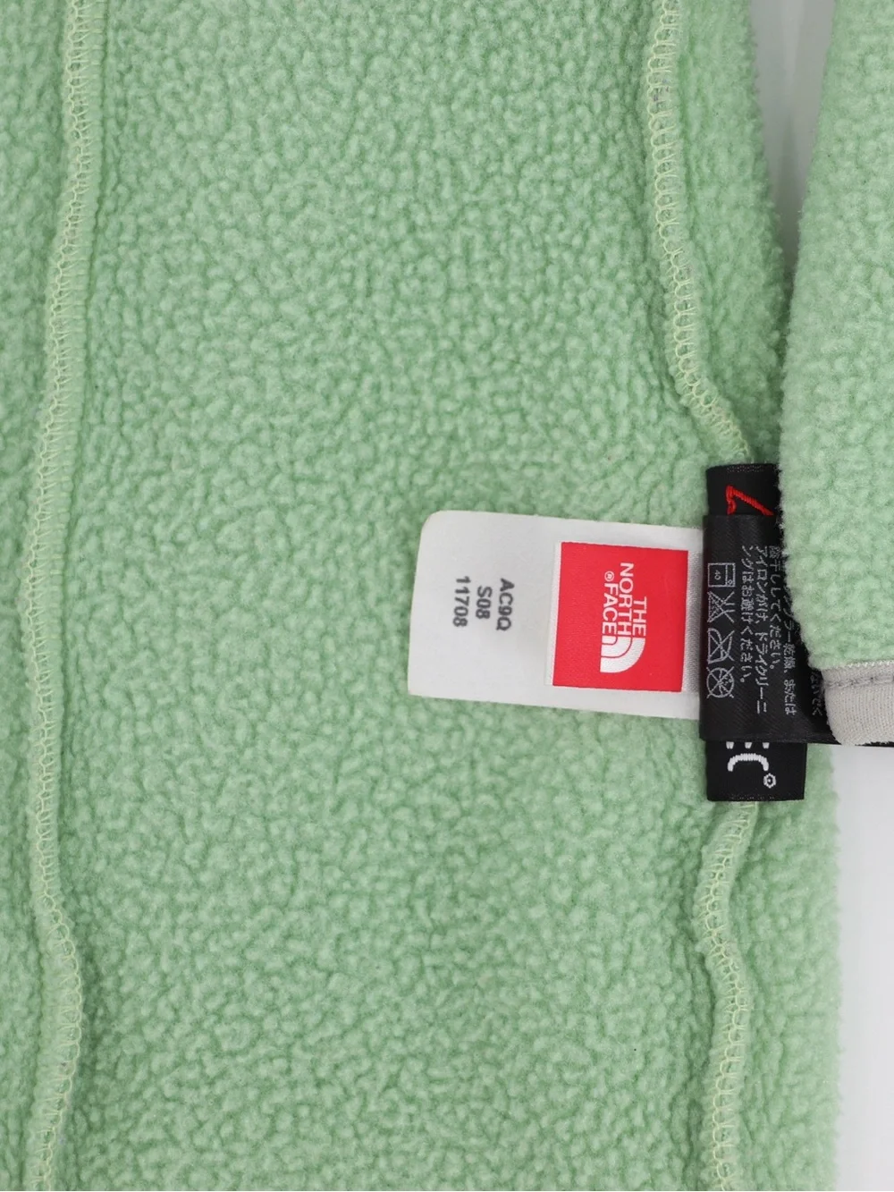 The North Face Large Youth Girls Denali Fleece Jacket Green Pre-Owned